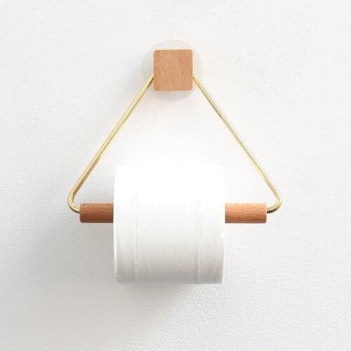 Nail-free Sticker Towel Rack Round/square Wooden Hook Towel Rack Kitchen Towel Holder Bathroom Decoration Accessories