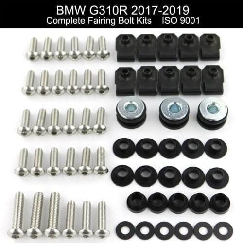 For BMW G310R 2017 2018 2019 Motorcycle Complete Full Fairing Bolts Kit Fairing Clips Speed Nut Screws Stainless Steel