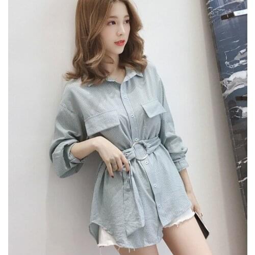 2021 Summer New Women Blouse and Shirts Pockets Solid Slim Office Lady Elegant Outwear Shirts Tops