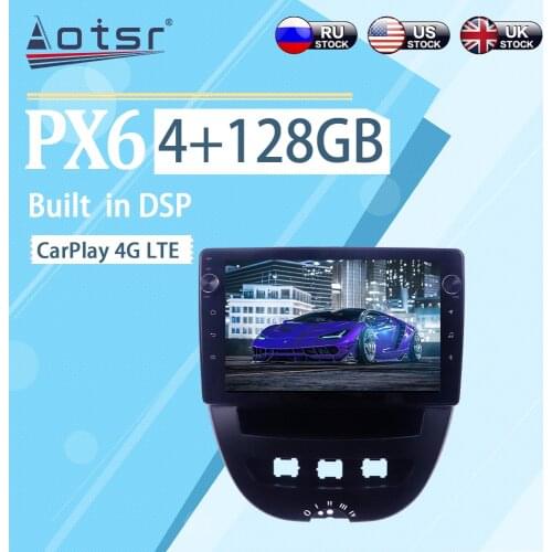 4+128GB For Toyota Aygo/Peugeot 107 2005 - 2014 Android 10 WIFI Carplay Car Multimedia Radio Player GPS Navigation Stereo Player
