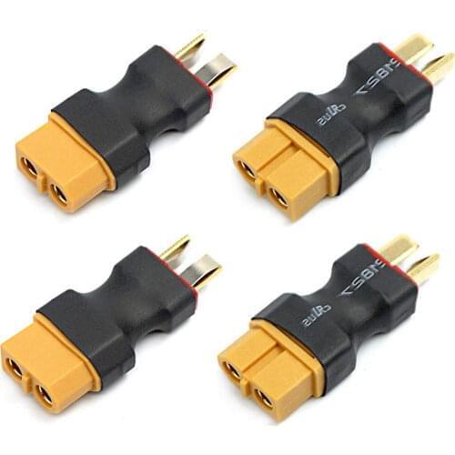 4pcs Amass XT60 female connector to Deans T plug female adapters for RC lipo battery Drone rc car rc boat helicopter