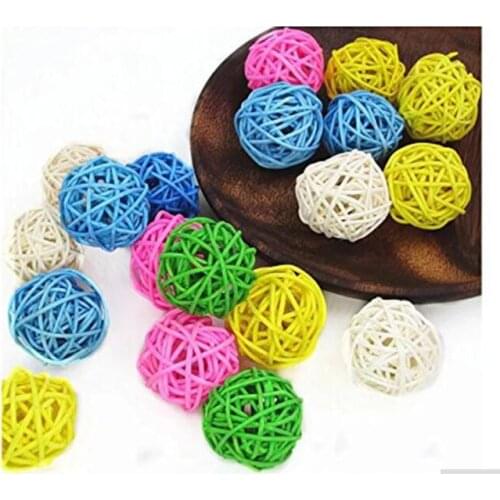 5 PCs 3 Cm / 4 Cm Rattan Aromatherapy Rattan Color Parrot Claws Grip Toys