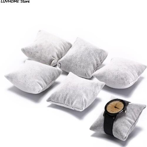5pcs Velvet Cotton Bracelet Bangle Watch Pillow Holder Display For Jewelry Watches Case Box Jewelry Packaging