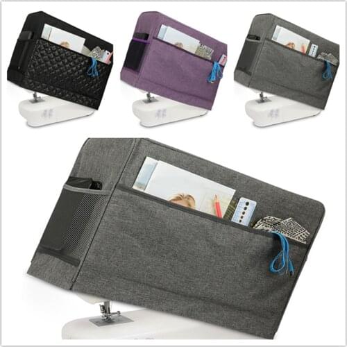 Home Sewing Machine Accessories with Pockets Protective Reusable Solid Portable Oxford Cloth Dust Cover Quilted Sun Shade