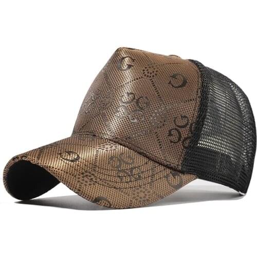 Mens Baseball Cap For men Mesh Breathable Net Trucker Hat Summer Hat Snapback Luxury Printing Womens’ Hat Cotton BQM095