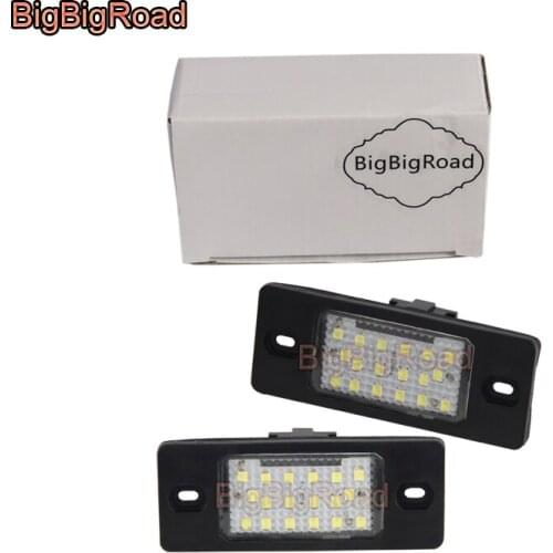 BigBigRoad For Volkswagen Golf 5 5-door Touring 2003~2009 Passat B5.5 5d Touring LED Car License Plate Light Number Frame Lamp