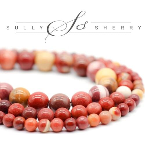 Natural Semi-Precious Stones Beads Round Smooth Mookaite Beads Wholesale Loose Beads 4 6 8 10 12mm For Jewelry Making