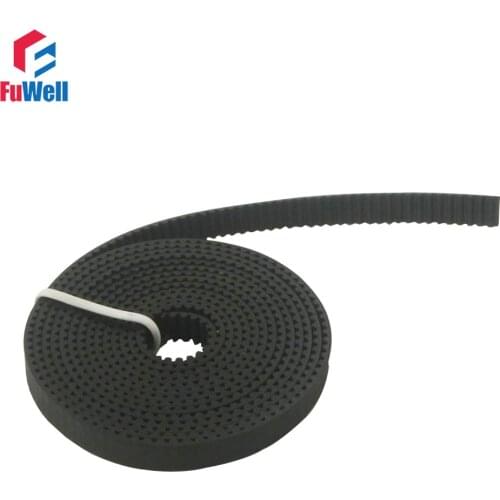 Black Rubber 2GT Type Open Belt 6mm Width 2mm Pitch 1/2/3/4/5/6/7/8/9/10M Length Synchronous Opened Timing Belt for 3D Printer