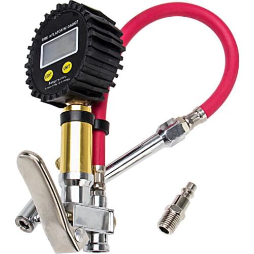 CARBOLE 230PSI Digital Tire Inflator Pressure Gauge LCD Display Air Compressor Pump Quick Connect Automotive Accessories Car