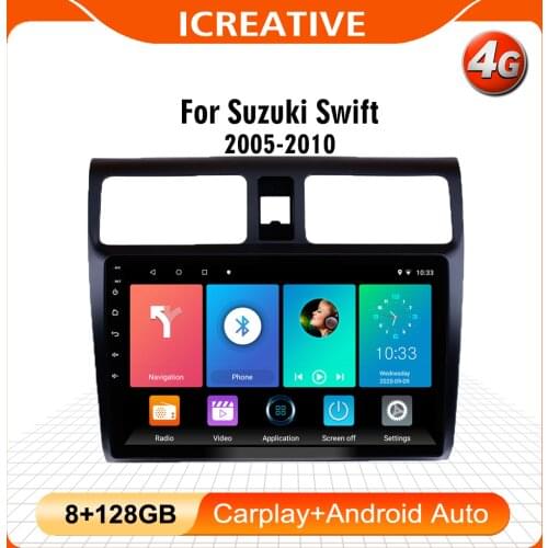 2 Din Car Stereo GPS Navigation Multimedia Player For 2005 2006 2007 2008 2009 2010 Suzuki Swift 10.1" Android 8.1 Head Unit