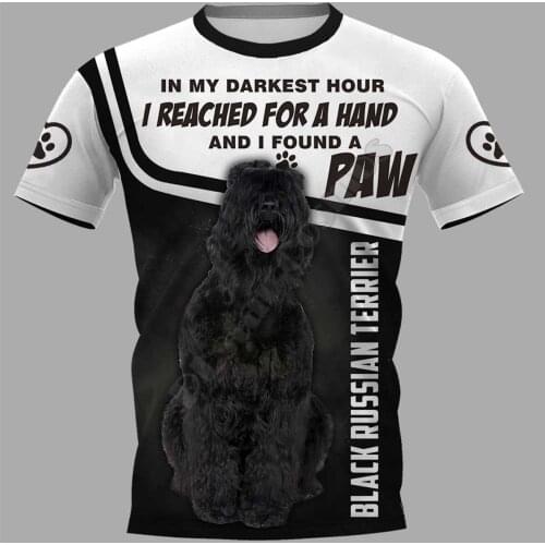 Black Russian Terrier 3D Printed t-shirt Harajuku Streetwear T shirts Funny Animal Men For Women Short Sleeve Drop Shipping 06