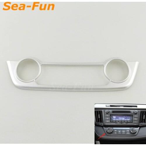 Chrome Center Console Control Air Conditioner Switch Button Cover For Toyota RAV4 2013 2014 2015 2016 2017 2018 2019 Accessories