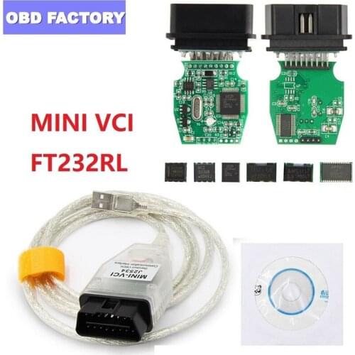 J2534 MINI VCI For Toyota MINI VCI J2534 FT232RL for Toyota TIS MINI VCI WITH 22PIN Techstream TIS OBD2 Diagnostic Cable
