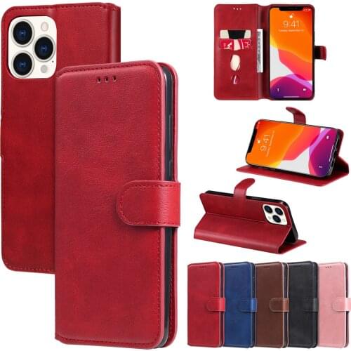 Leather Case for iPhone 13 12 Mini 11 Pro Max XR X XS SE 2020 7 8 Flip Wallet Full Cover Book Cards Holder Kickstand Phone Bags