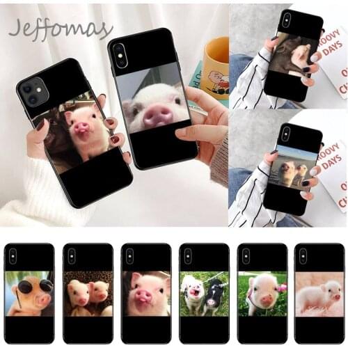 Cute Pet Pig Phone Case for iPhone 11 12 pro XS MAX 8 7 6 6S Plus X 5S SE 2020 XR