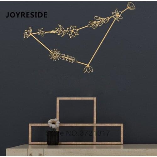 JOYRESIDE Aquarius Wall Decal Home House Rooms Wall Decor Zodiac Style Wall Sticker Astrological Sign Vinyl Design Mural W142