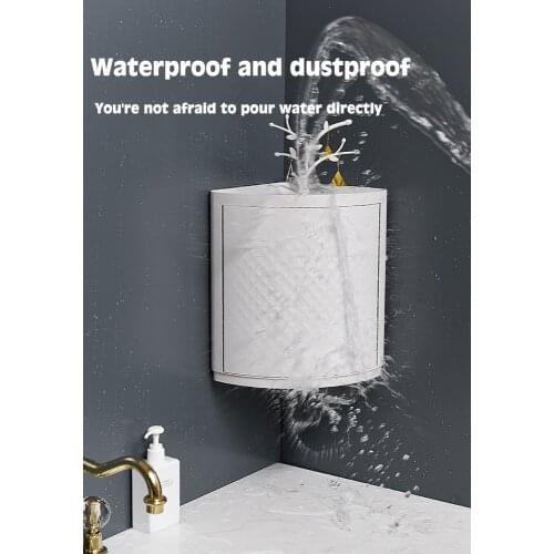 Bathroom Wall-mounted Suction Wall Locker 360 Degree Rotating Shelf Waterproof and Moisture-proof Shower Cabinet Storage Shelf