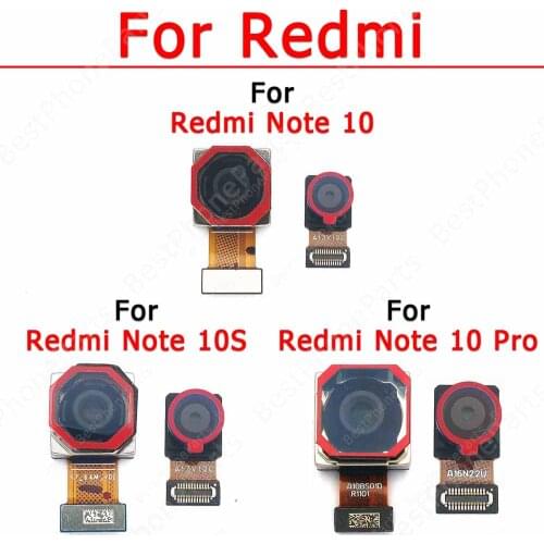 Original Rear Front Camera For Xiaomi Redmi Note 10 Pro 10S S Frontal Back Small Selfie Camera Module Replacement Spare Parts