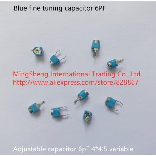 Original new 100% blue fine tuning capacitor adjustable capacitor 6pF 4*4.5 spot original variable (Inductor)