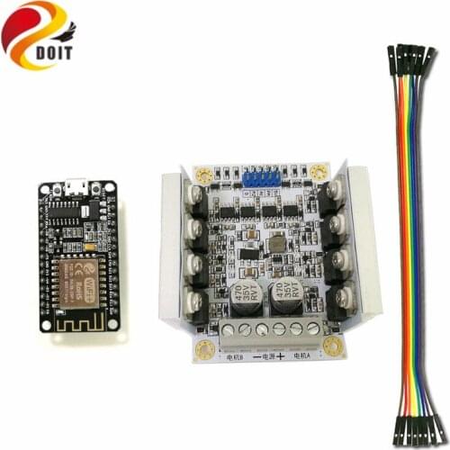 NodeMcu V3 Lua WiFi Internet of Things Development board+DC Big Power Motor Drive Board+F-F Dupont Line for Robot Tank Car