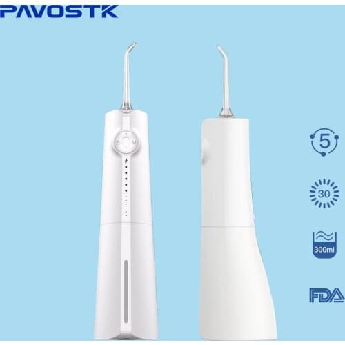 Portable oral irrigator usb rechargeable water flosser Dental Water Jet 300ML Water Tank Waterproof Teeth Cleaner