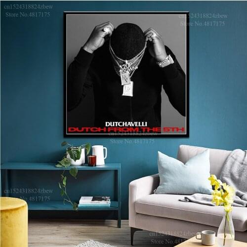 Dutchavelli Poster Rapper Singer Music Album Dutch From The 5th Canvas Painting Wall Art Posters and Prints Home Decor