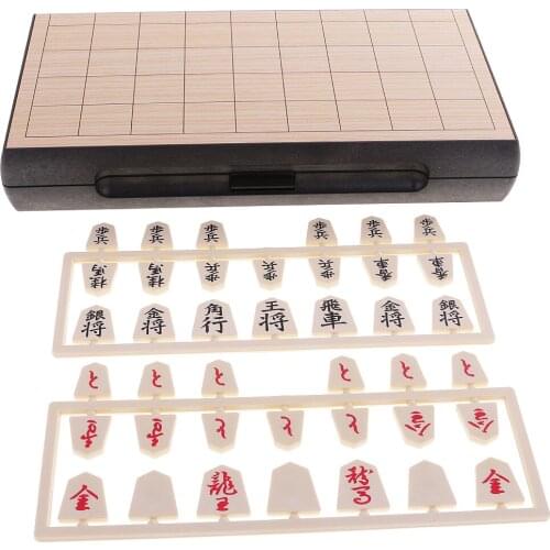 Durable Magnetic Japanese chess Shogi Folding magnetic board,Travel Game Set Chess Games for Funny Family Kids Friends Game