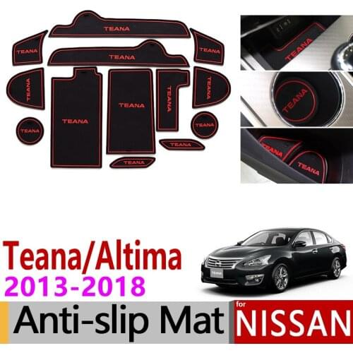 Anti-Slip Gate Slot Mat Rubber Cup Mat for Nissan Teana Altima L33 2013-2018 Accessories Stickers 2013 2014 2015 2016 2017 2018
