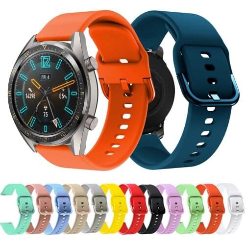 20mm 22mm Silicone Strap For Huawei GT 2 42mm 46mm Strap Wristband Replacement Watchband for Huawei Watch GT/2 Pro Accessories