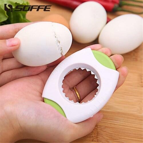Soffe Creative Portable Egg Scissor Cutter Opener Plastic Stainless Steel EggShell Topper Cutter Opener Egg Kitchen Tool Clipper
