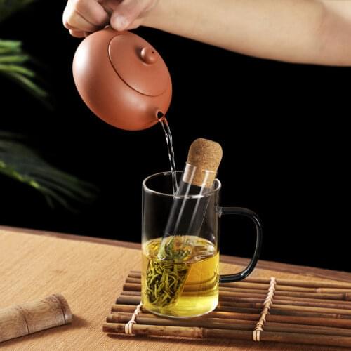 Glass Tea Infuser Pipe Glass Design Tea Strainer for Mug Fancy Filter for Puer Tea Herb Tool Creative Tube Tea Utensils Strainer