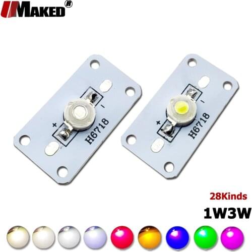 10pcs LED PCB 34x18MM Installed 1W 3W LED Chips SMD COB Doide Light Beads Warm Cool Red Green Blue RGB Yellow 660 440 Grow Light