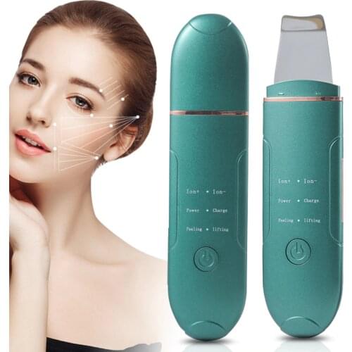 Ultrasonic Skin Scrubber Ion Deep Cleaning Blackhead Remover Peeling Shovel Acne Pore Cleaner Exfoliating Face Spatula Lifting