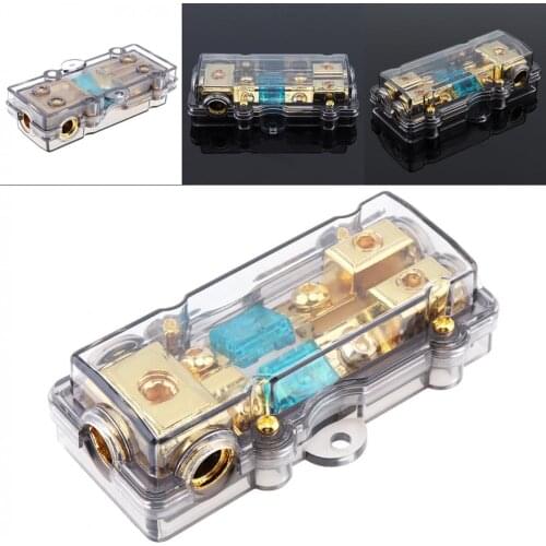 Universal 12V 60A Copper Plated Car Stereo Audio Power Fuse Holder for Car Boat and Other Vehicles Audio