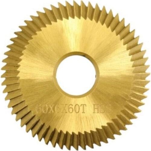TOP Key Cutting Blade 60X6X16X60T TiN Coating HSS Key Cutting Machine Cutter Locksmith Tool Key Duplicate Machine Blade