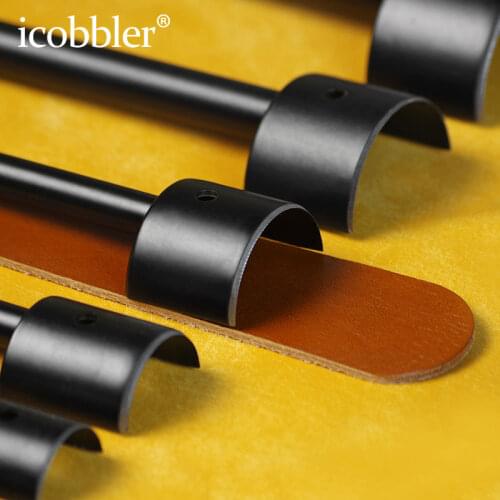 New Black Leather Crafts Shallow Semi-circular Punch DIY Belt Tail Cut Leather Steel Tool Diamond Cut for Leather Cutting
