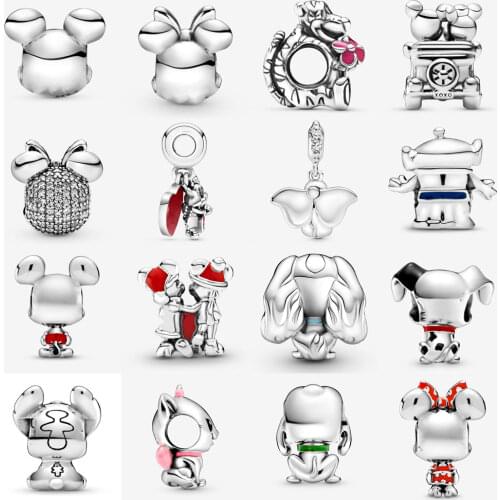 2020 Real 925 Sterling Silver The Little Mermaid Flounder Charm Fit pandora charm bracelet Bangle Bead DIY jewelry