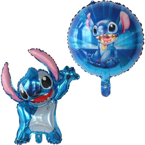 1pc Cute Cartoon Blue Lilo & Stitch Foil Balloons Baby Shower Children Happy Birthday Party Decoration Helium Globos Kids Toys