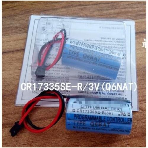 10pack New Original CR17335SE-R(3V) CR17335 Q6BAT CNC 3V PLC Lithium Battery Batteries with Plug Free Shipping CR