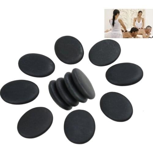 12Pcs Professional Small Massage Hot Stone Set Natural Lava Heated Stones Basalt Warmer Rock for Spa, Massage Therapy (3x4cm)