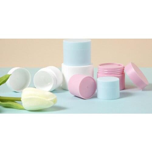 12 Pieces 20g Plastic Cosmetic Cream Containers With Rose Shaped Screw Caps Empty Makeup Sample Jars Lip Balm Pot Jar