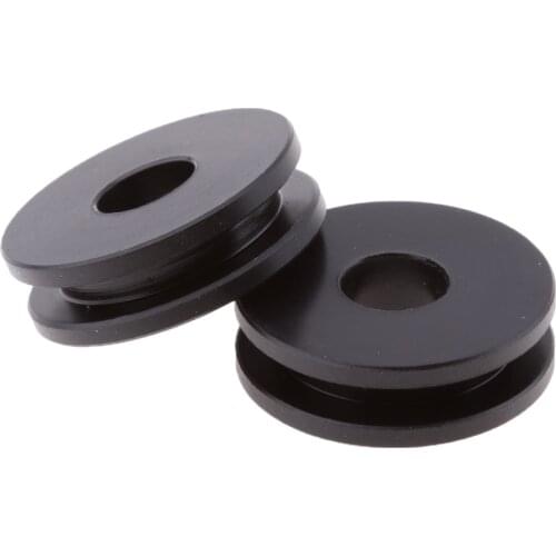 4pcs Detachable Windshield Rubber Bushings Kit Replacement for Harley Softail Motorcycle (Black)