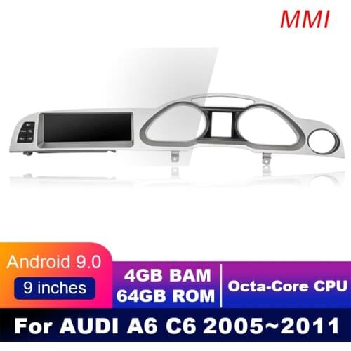 4G LTE 4GB+64GB Android display For AUDI A6 C6 2005~2011 8.8" touch screen GPS Navigation car radio stereo dash multimedia rjd
