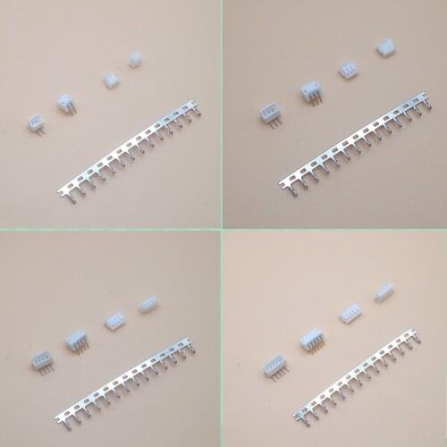 50 Sets JST ZH 1.5mm 2/3/4/5/6/7/8/9/10Pin Right Angle Pin Male, Female Connector socket with crimps