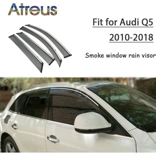 Atreus 1set ABS For 2018 2017 2016 2015 2014 2013-2010 Audi Q5 Accessories Car Vent Sun Deflectors Guard Smoke Window Rain Visor