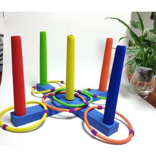 Children throwing baby set of loops kindergarten outdoor sports parent-child interactive game soft pitch circle toys
