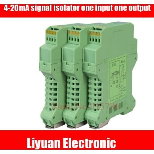 1pcs 4-20mA signal isolator / one input one output assigns current transducer / current output dual channel module DC24V