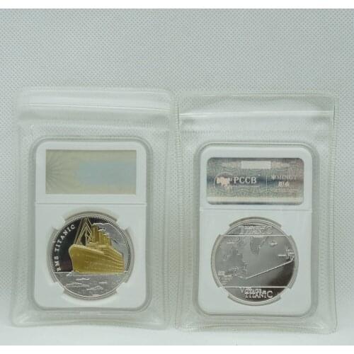 Canada Gold Titanic Coin Commemorative Collect Gift Token with PCCB Acrylic Case Drop shipping