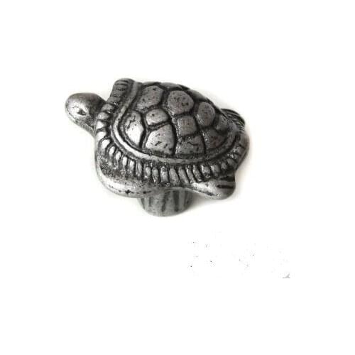 Creative cartoon kids knobs antique silver sea turtle children room drawer shoe cabinet dresser cupboard door handles pulls knob