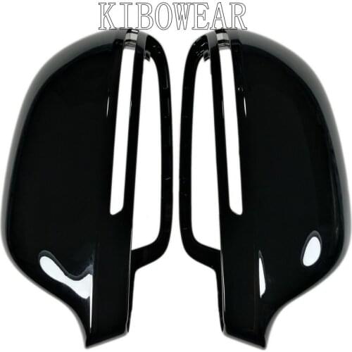 Black Side Mirror Covers Cap for Audi A6 C6 4F A4 A5 B8 8K Q3 SQ3 A8 D3 S4 S5 S6 S8 door wing 2008 2009 2012 2015 A3 8P